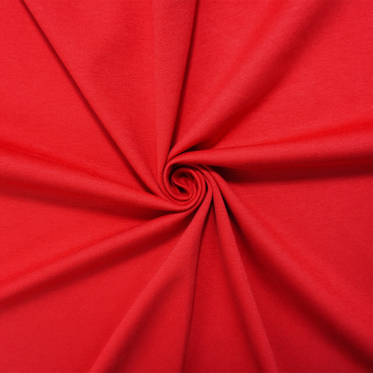 Red Nylon Blend Stretch Solid Ponte De Roma Double Knit Fabric By the Yard